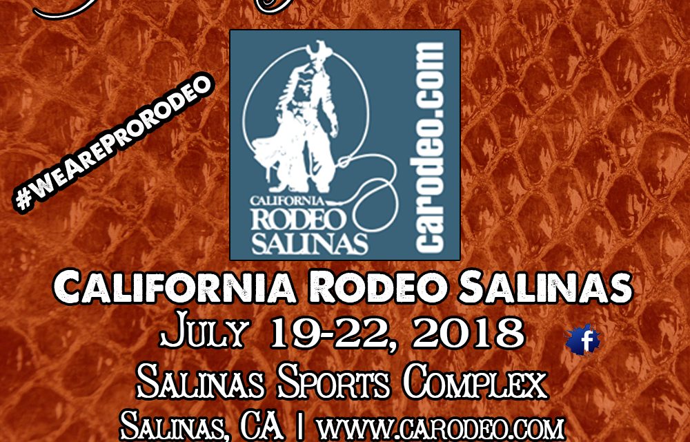 UPCOMING RODEO: California Rodeo Salinas