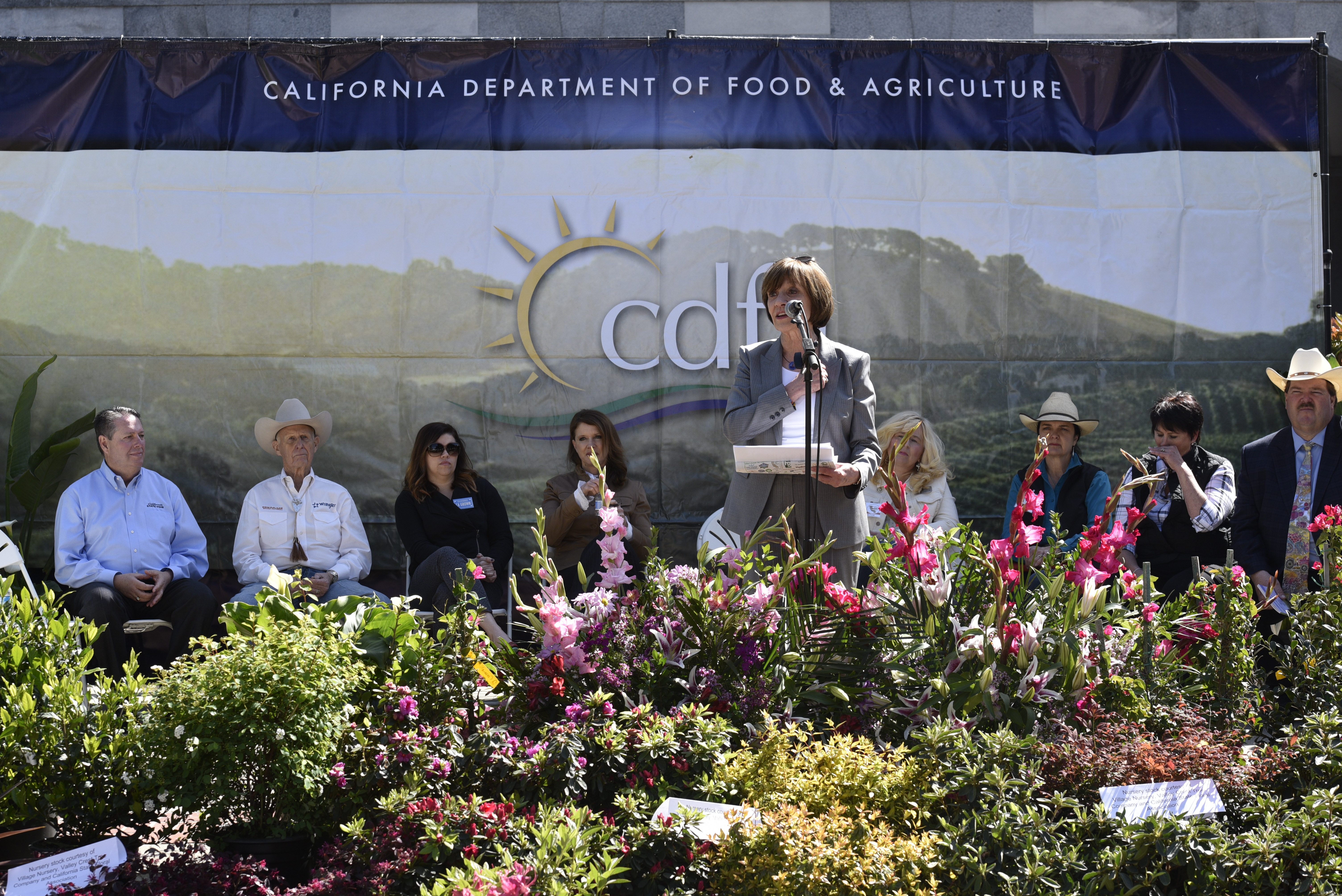 Karen Ross, Secretary of the California Department of Food and Agriculture addressing AG Day guests 