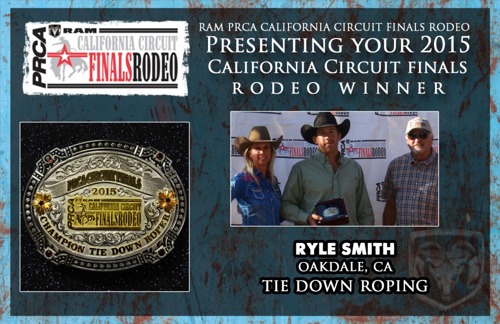 2015 RAM PRCA California Circuit Finals Rodeo - Ryle Smith - Tie Down Roping