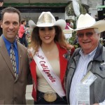 Ag Day in Sacramento (State Senator Steve Knight, Dakota Skellenger Miss Rodeo California, Johnny Zamrzla, President CCF Rodeo)