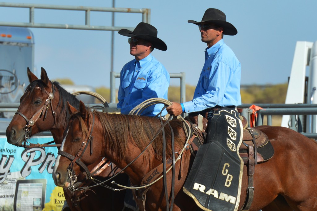 Veteran Pick-Up Men Bobby Marriott and Matt Twitchell (photo taken at 2014 RAM PRCA CA Circuit Finals Rodeo -srn)