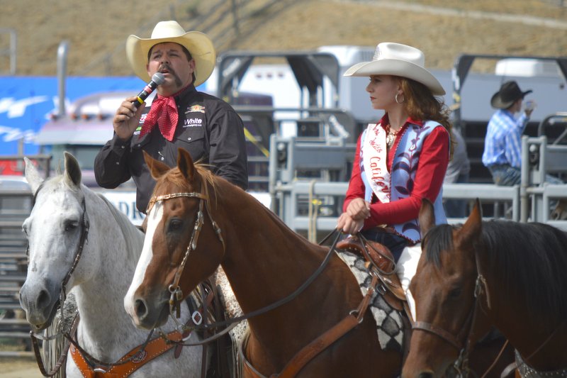 Professional Rodeo Announcer Kelly Kenney and Mackenzie Cayford, Miss Rodeo California 2012 - San Dimas Rodeo