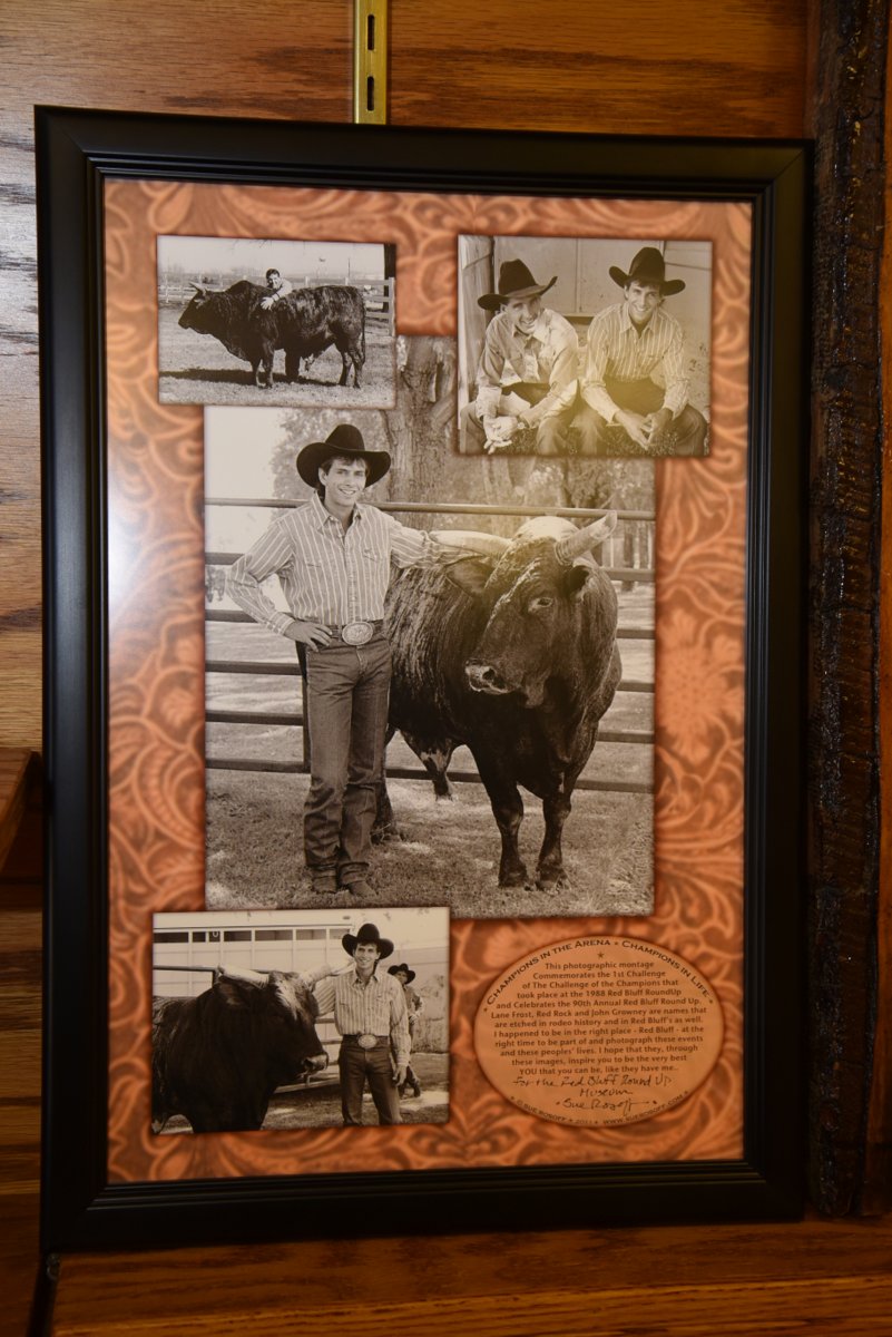 Lane Frost and Red Rock (picture displayed in the Red Bluff Round-Up Museum)