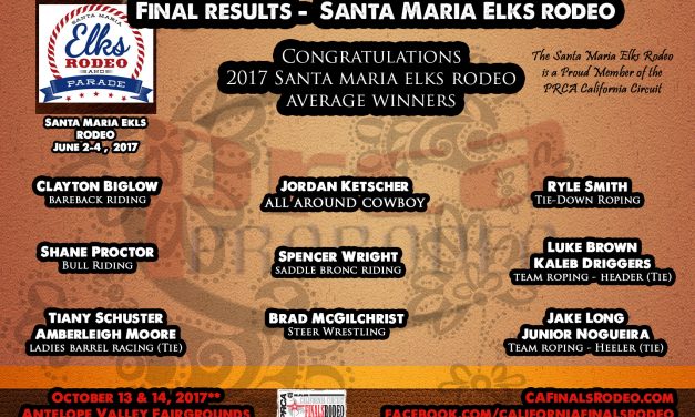 Final Results – Santa Maria Elks Rodeo – Sold Out Performances!