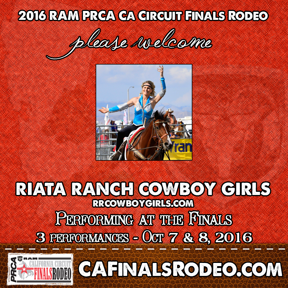 Riata Ranch Cowboy Girls to perform at the 2016 RAM PRCA California Circuit Finals Rodeo - Lancaster, CA