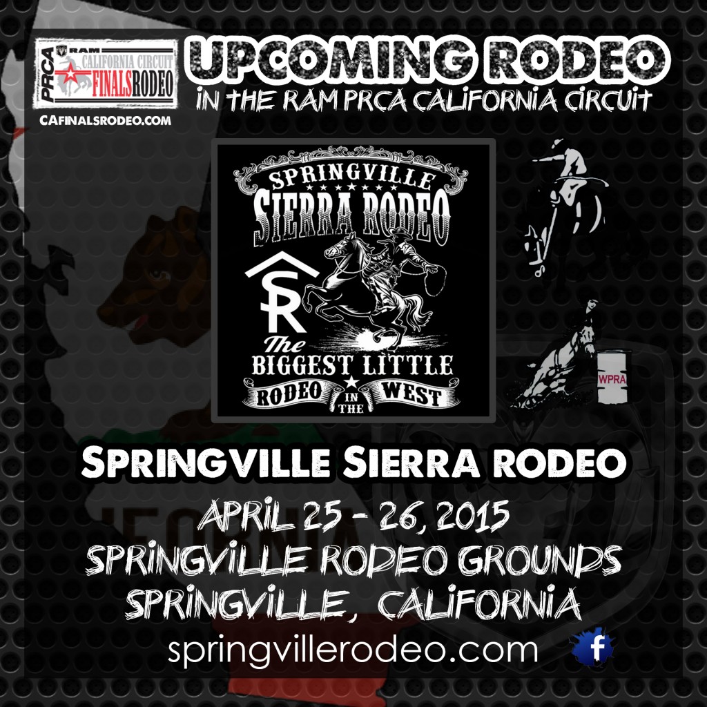 67th Annual Springville Sierra Rodeo - April 25 & 26, 2015