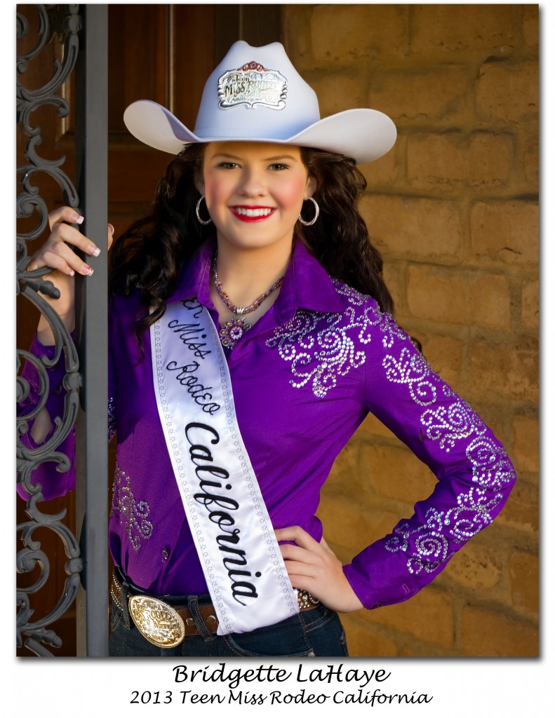 2013 Teen Miss Rodeo California, Bridgette LaHaye (photo by Paul Lefevre)