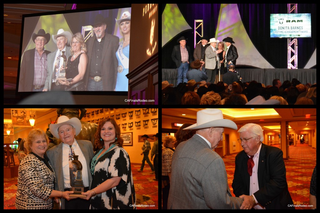 "King of Cowboys", Mr. Cotton Rosser receiving the 2015 Donita Barnes Lifetime Achievement Award (Las Vegas, NV) - photos by Shawna Nelson