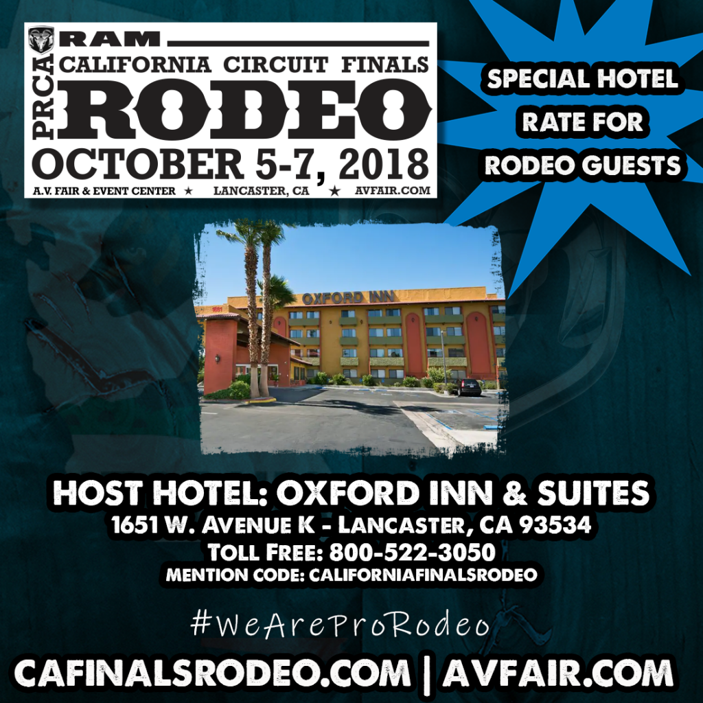 Oxford Inn & Suites - Lancaster, CA - Host Hotel for the 2018 RAM PRCA California Circuit Finals Rodeo