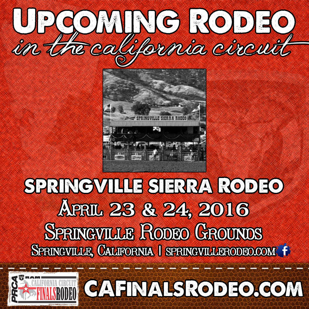68th Annual Springville Sierra Rodeo – April 23 & 24, 2016